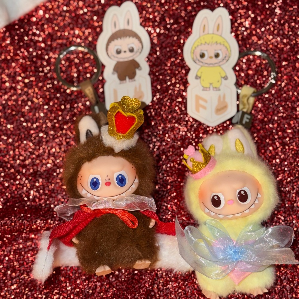 Authentic Labubu Pin for Love plush pendants Customs